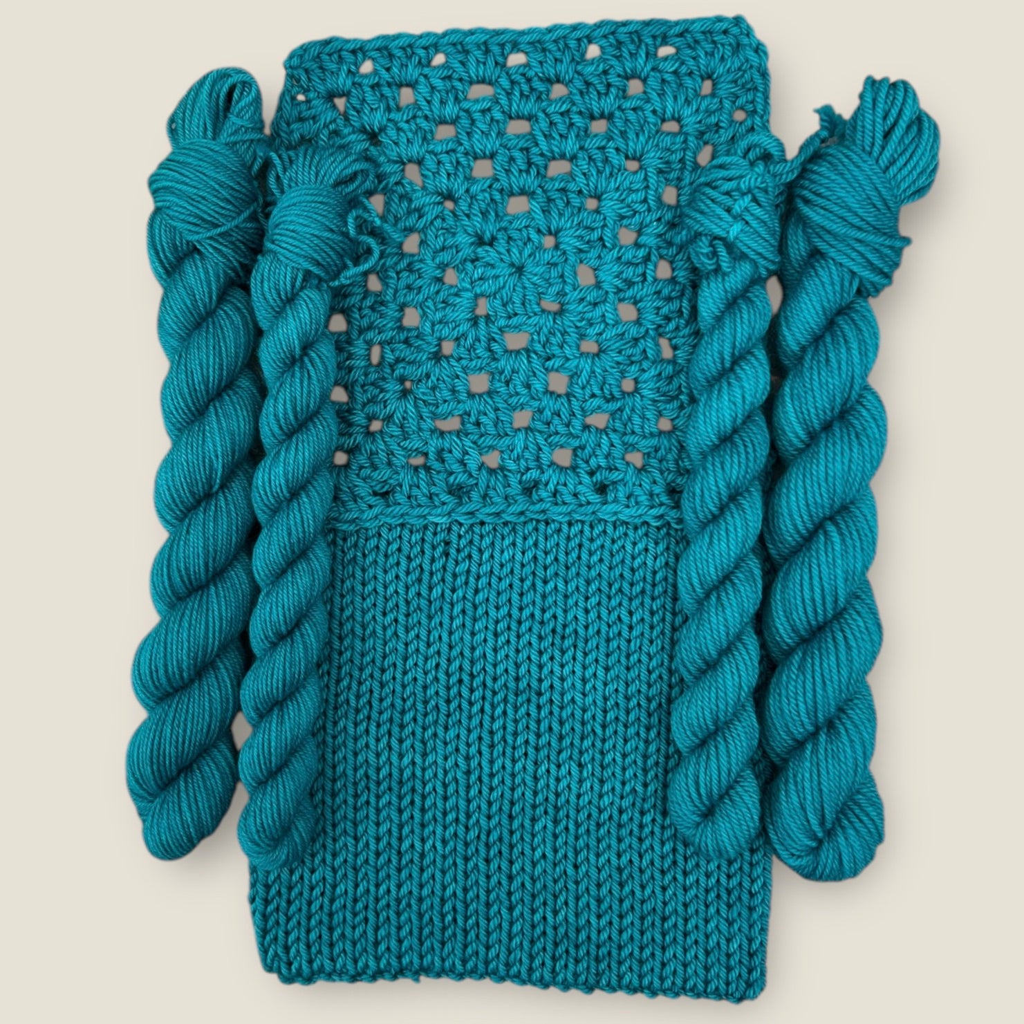 4 Ply / Sock or DK Yarn 100g- 50g - 20g -10g Teal Green G08 image 4