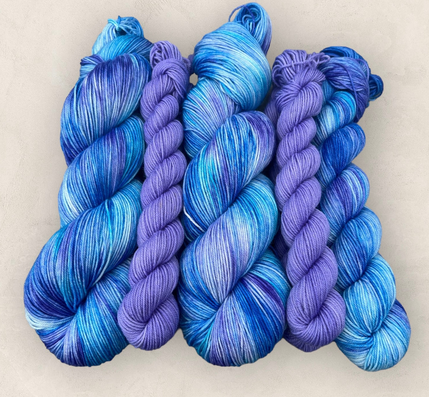 Hydrangea Sock Set Hand Dyed 4 Ply - Fingering Weight image 2