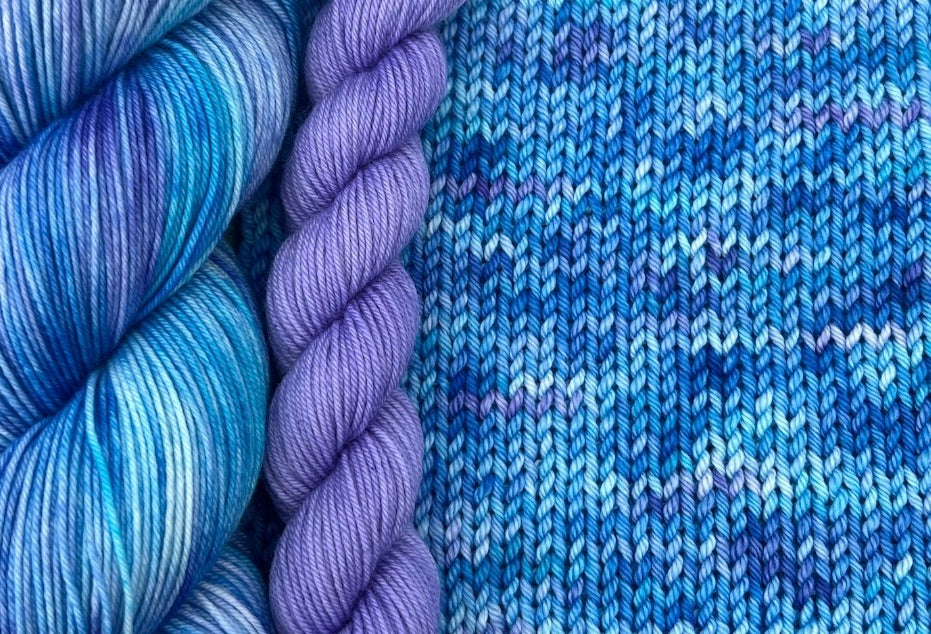 Hydrangea Sock Set Hand Dyed 4 Ply - Fingering Weight image 1