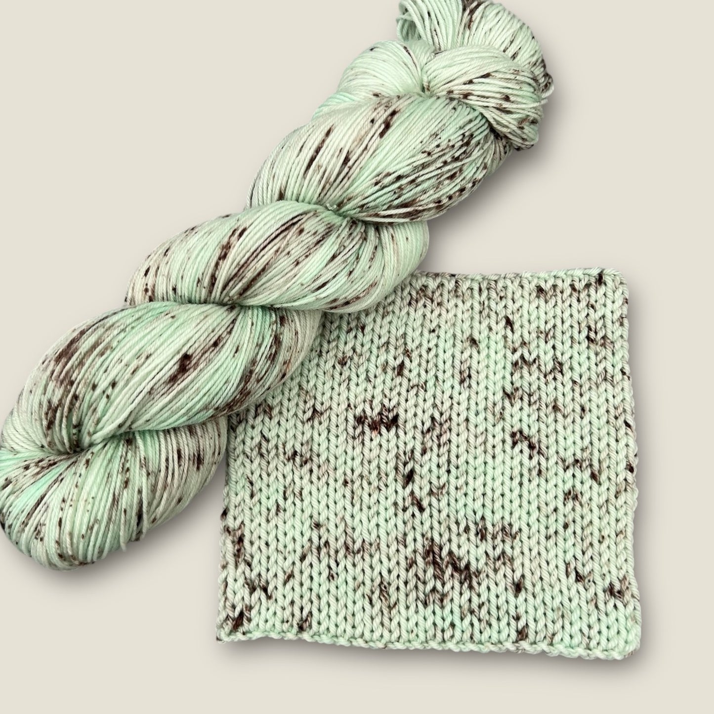 Mint Choc Chip 4 Ply Sock Yarn - Fingering Weight image 2
