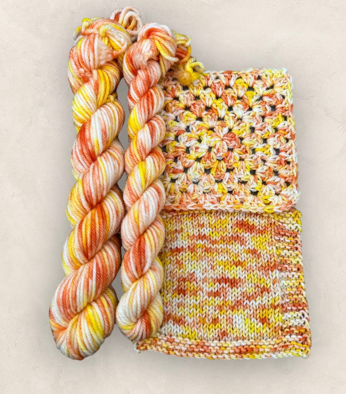 Citrus Twist 4 Ply or DK Yarn 20g - 10g Mini Skein M11 image 1