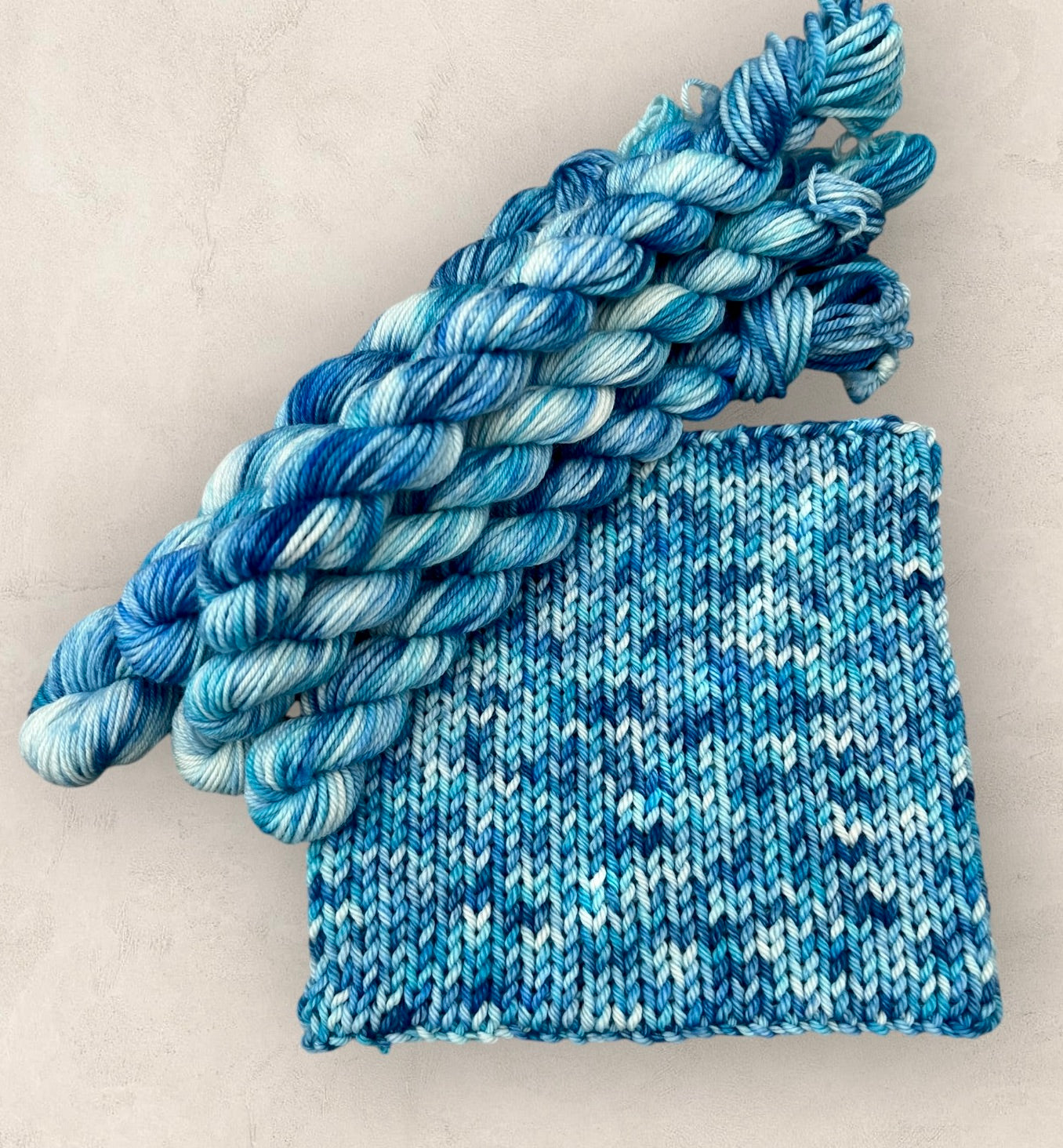 Azure 4 Ply or DK - Yarn 20g 10g Mini Skein M32 image 2