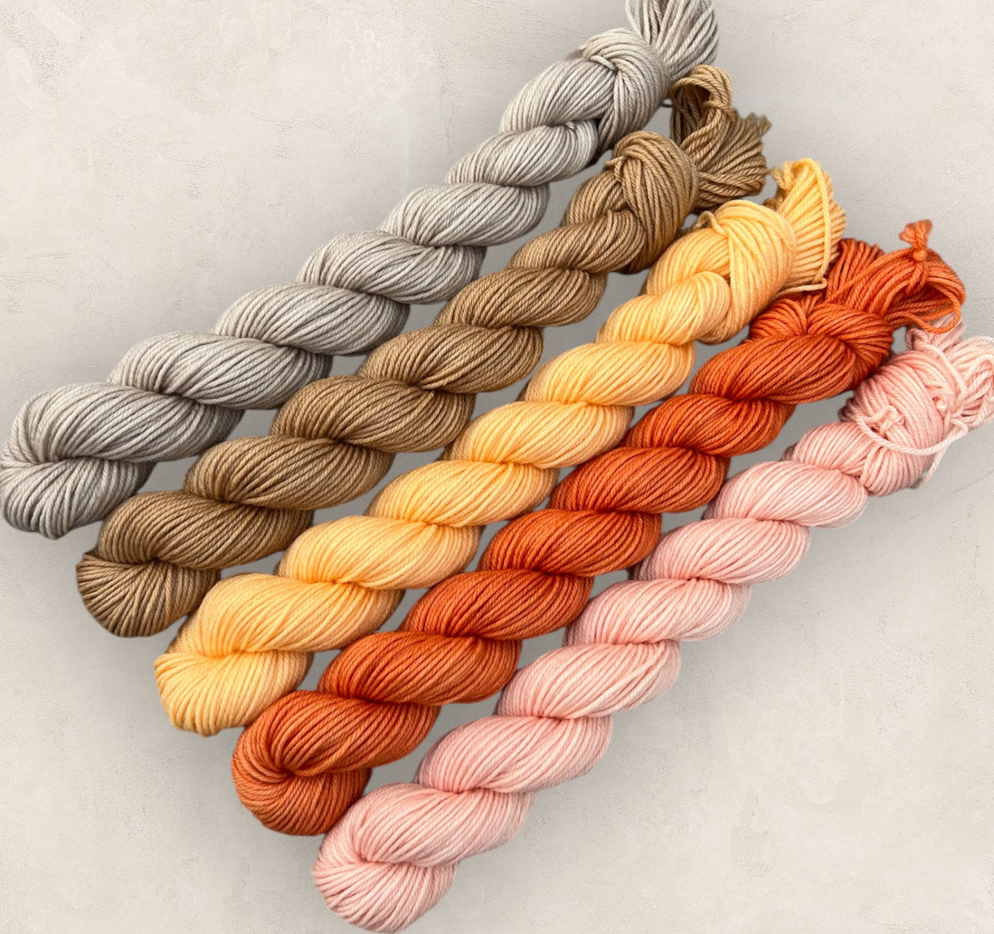 Caramel Pumpkin Mini Skein Set  5 x 20g  4 Ply / Sock image 1