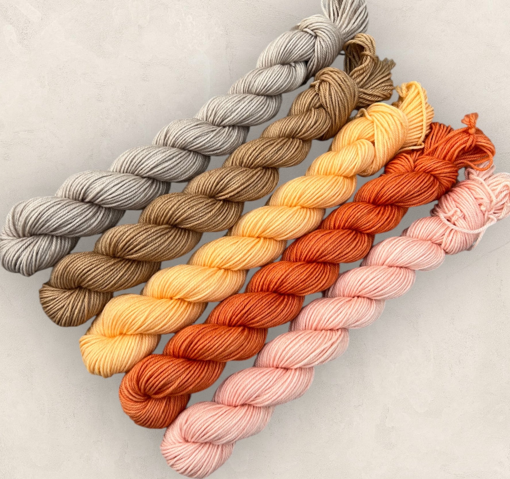 Caramel Pumpkin Mini Skein Set  5 x 20g  4 Ply / Sock image 1