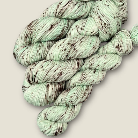 Mint Choc Chip 4 Ply Sock Yarn - Fingering Weight image 0