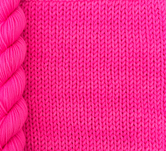 4 Ply / Sock or DK Yarn 100g- 50g - 20g -10g Neon Pink G04 image 0