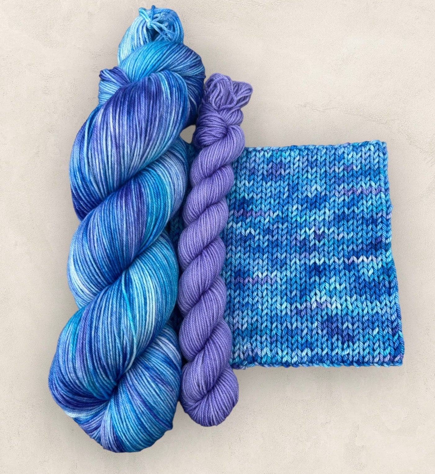 Hydrangea Sock Set Hand Dyed 4 Ply - Fingering Weight image 4