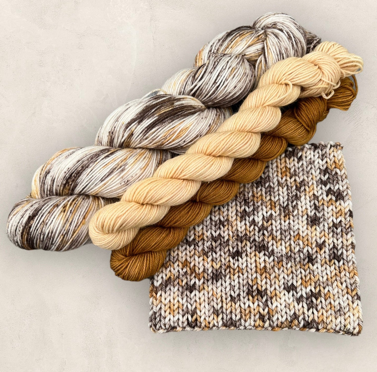 Mocha Swirl Sock Set  4 Ply Hand Dyed Yarn - Fingering Weight image 2