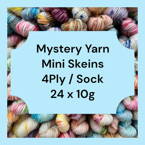 Hand Dyed Mystery Mini Skeins 24 x 10g  4Ply Yarn